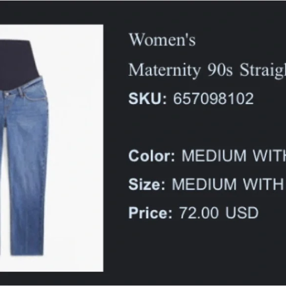 Women's Abercrombie Maternity Jeans - Picture 2 of 2